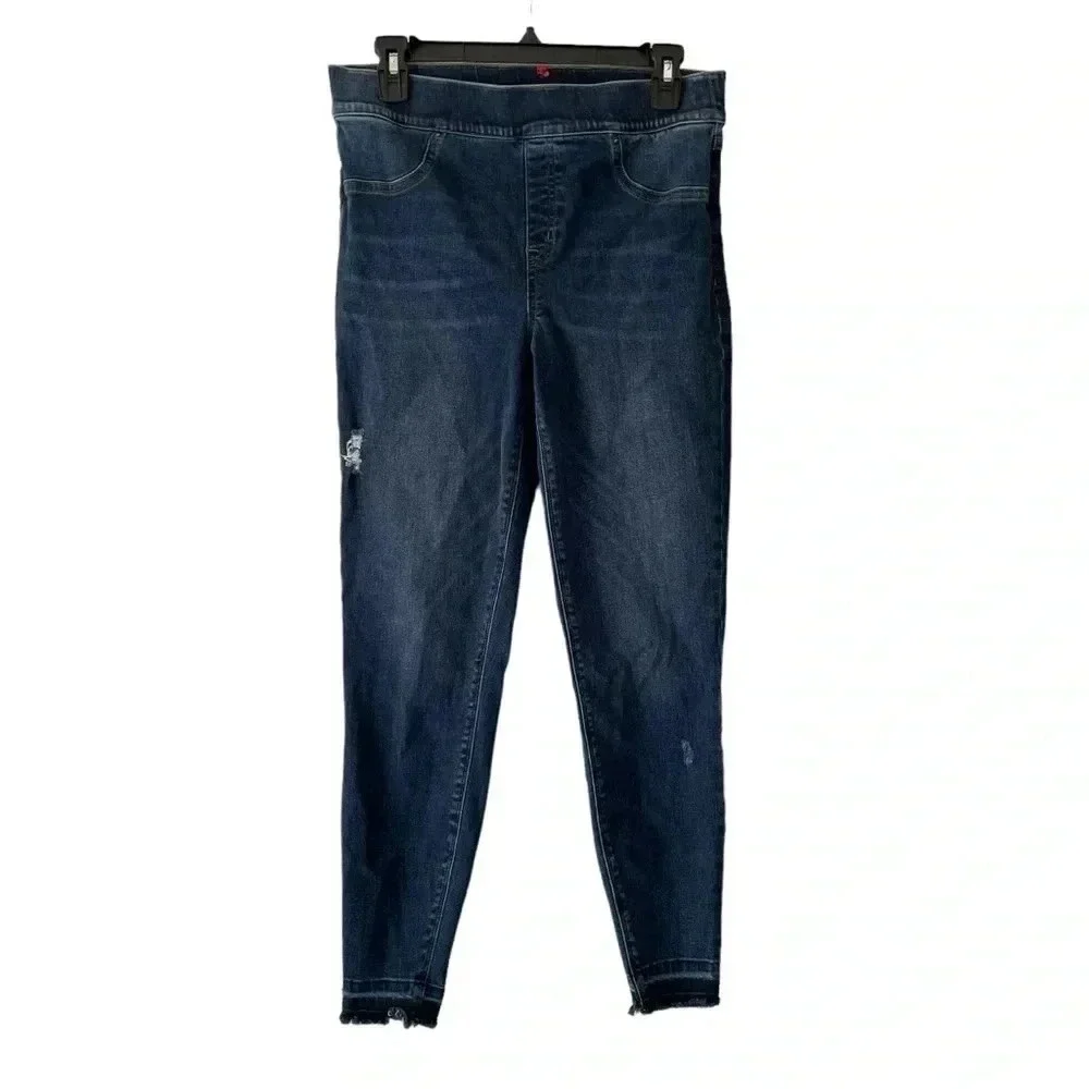 Spanx Distressed Denim Leggings Ankle Skinny Jeans Women Size M